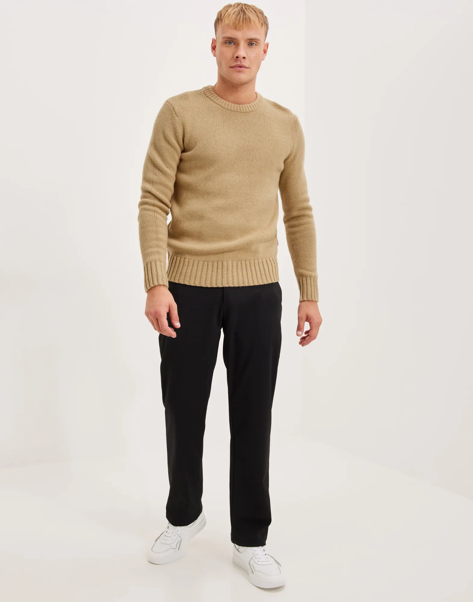 SLHSOLO LS KNIT CREW NECK W