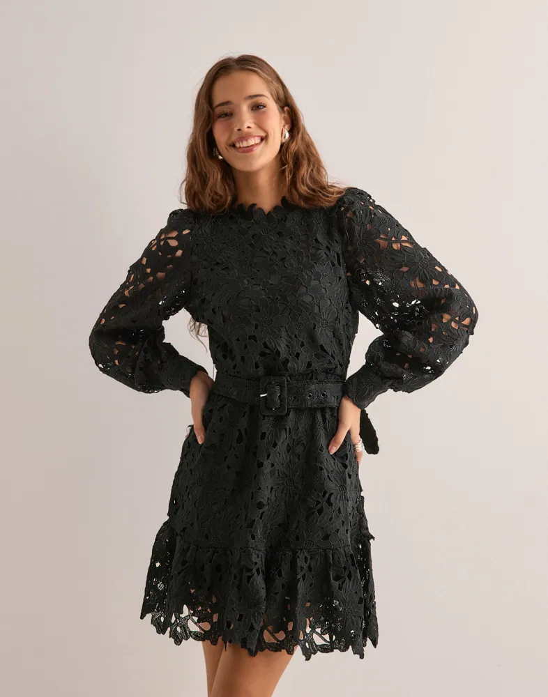 sachin and babi light blue dress Black Textured Empire Waist Short Dress main image 1
