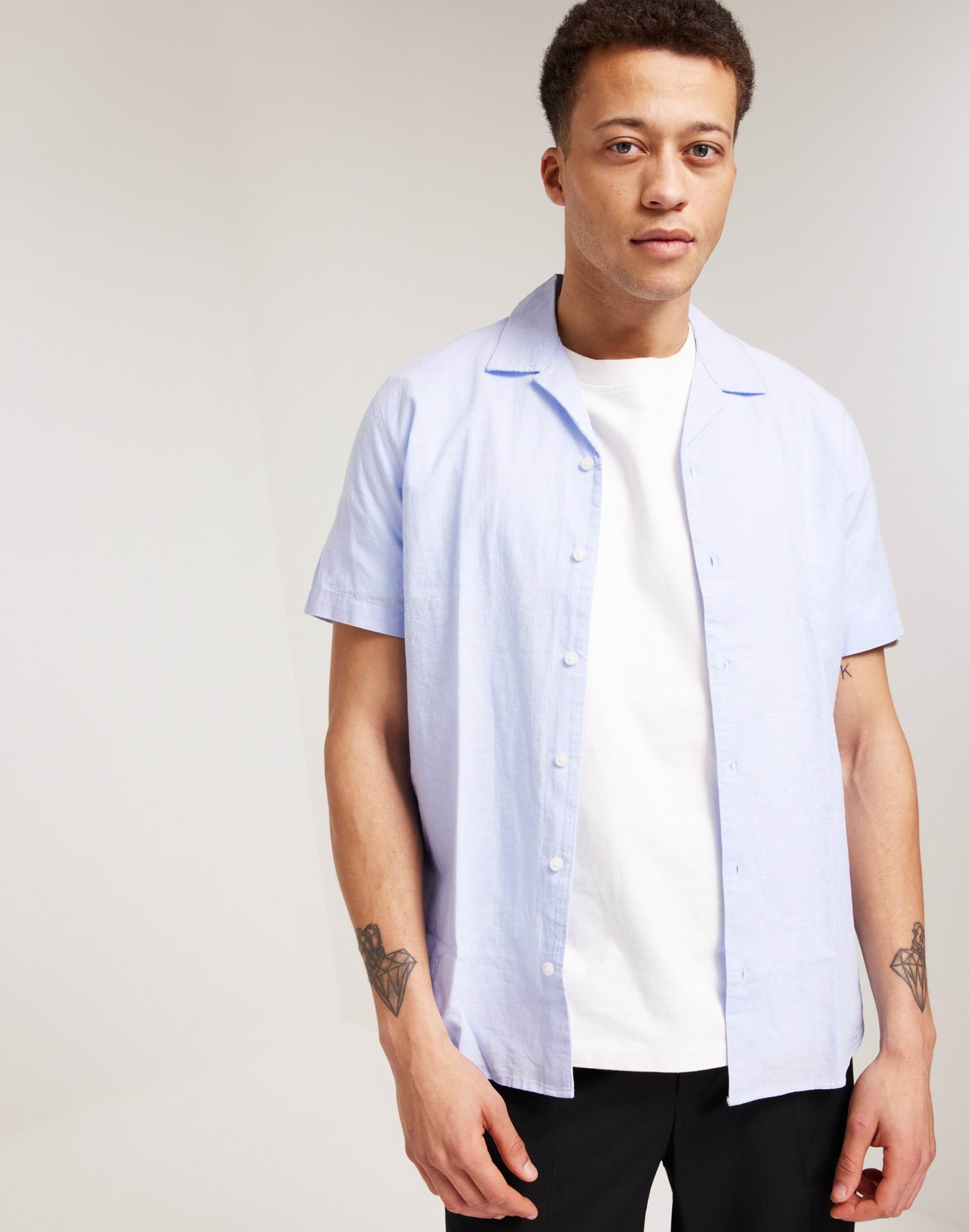 SLHREGNEW-LINEN SHIRT SS RESORT W