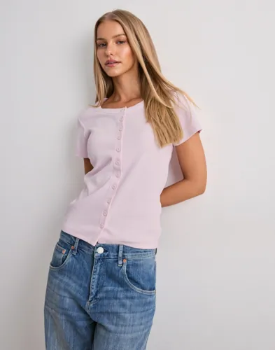 Pieces - Rosa - Pcmay Ss Cardigan Top Jrs Bc