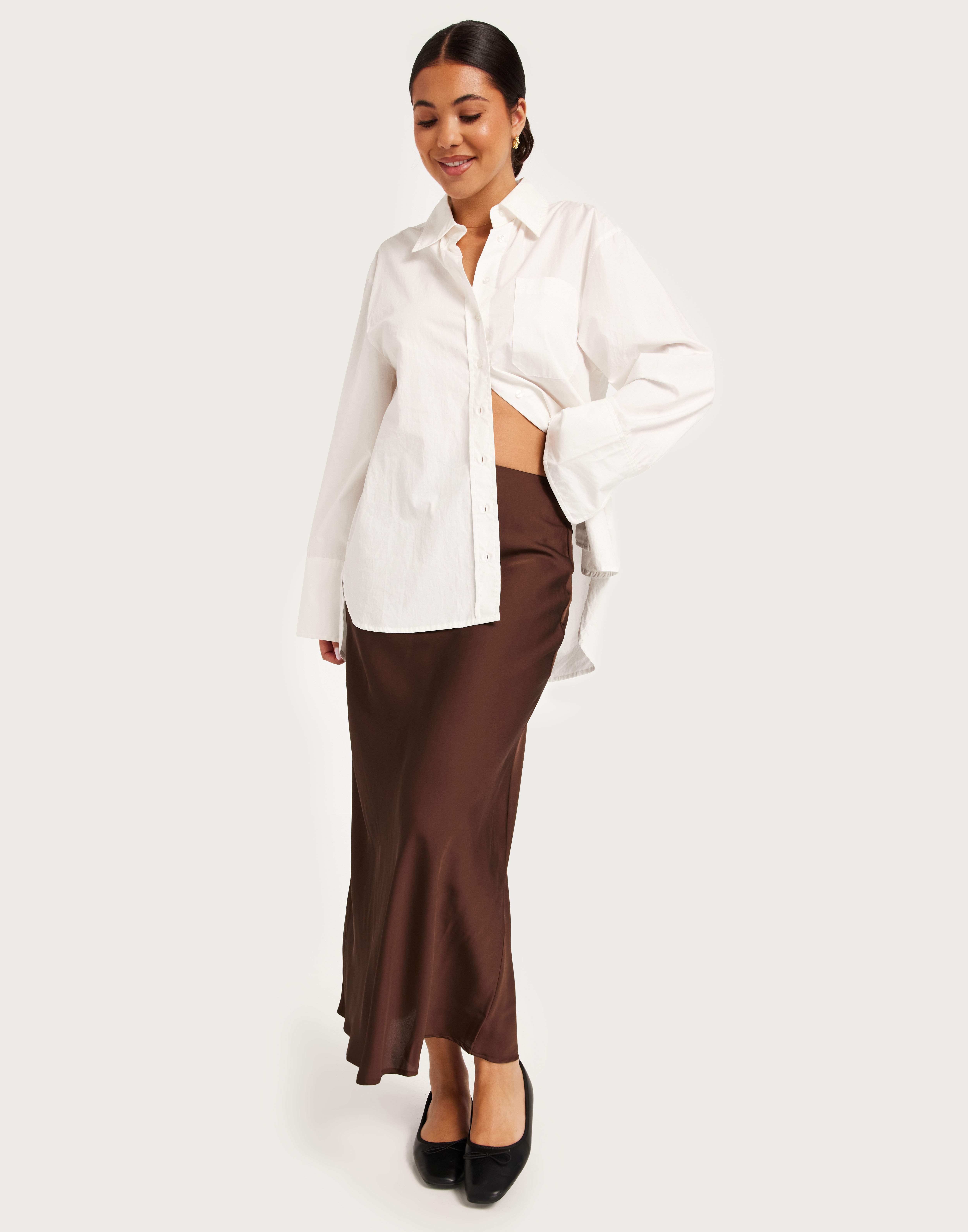 Viellette Hw Midi Skirt Barbados Cherry