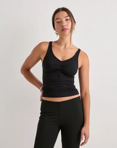PIECES Pcmaliva Sl V-Neck Top Jrs Noos Bc linnen dam – bild 2