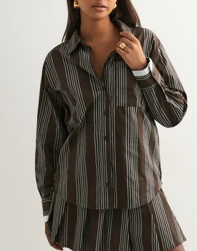PIECES Pcjamie Ls Loose Shirt Wvn D2D Pp skjortor dam – bild 2