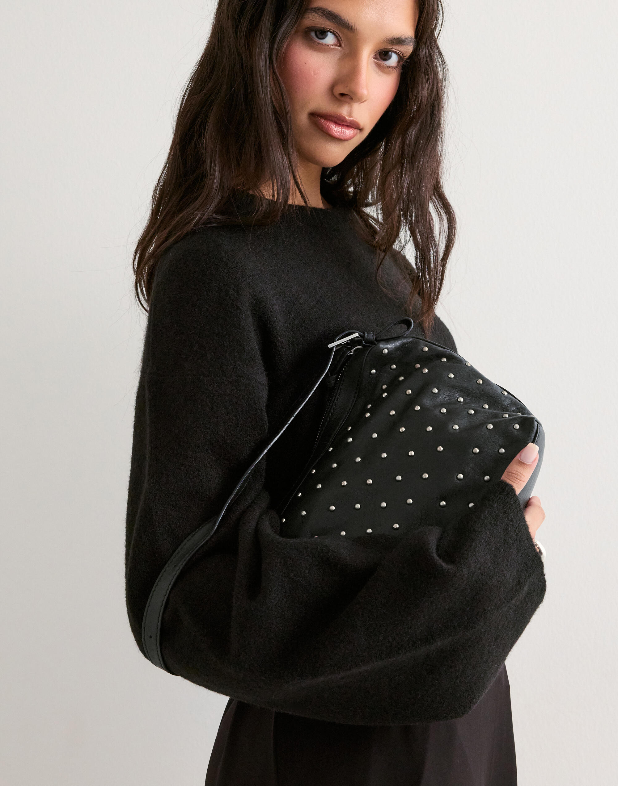 Buy BECKSÖNDERGAARD Nappa Stud Ginni Bag - Black | Nelly.com