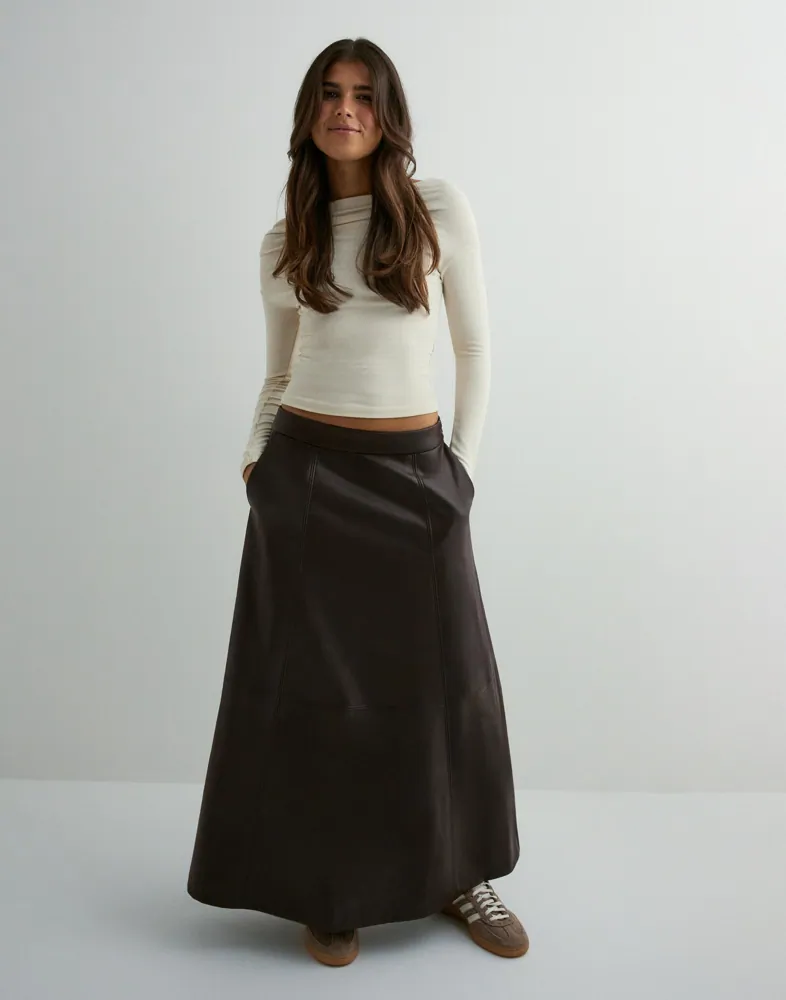 Vmolive Hw Coated Ankle Skirt Prm
