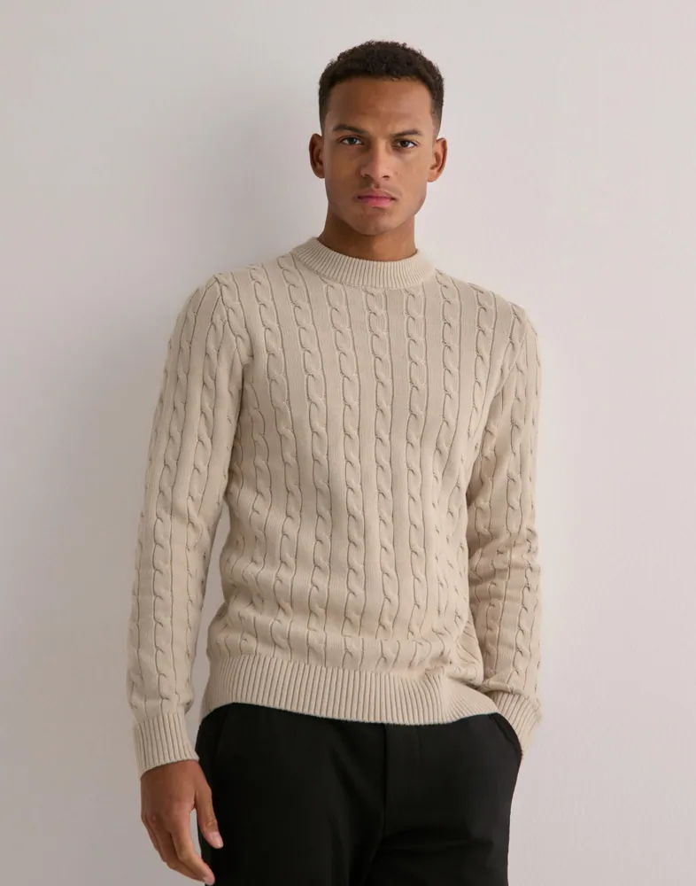 Slhryan Structure Crew Neck Stickade tröjor