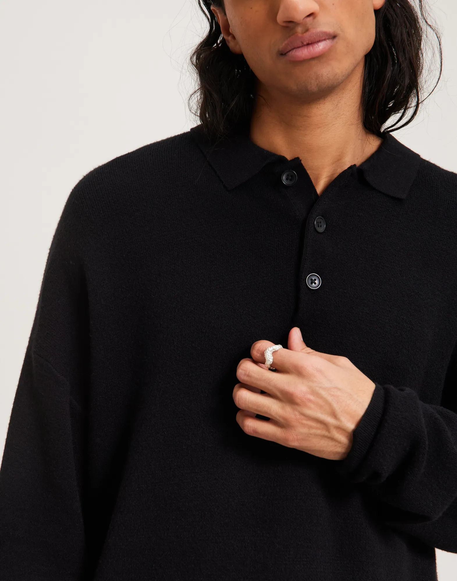 JORMARVIN KNIT LS POLO