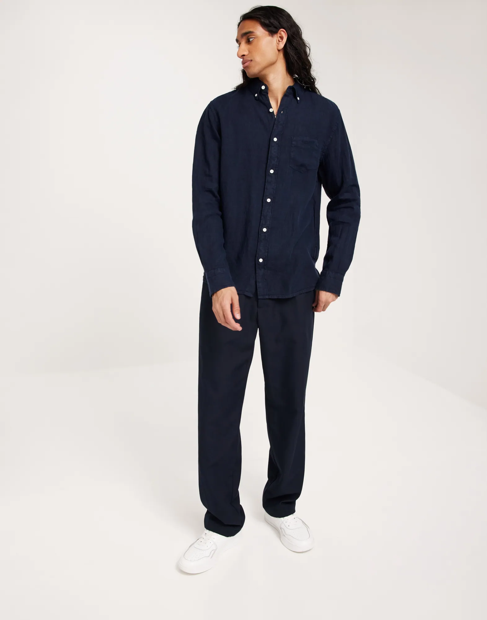 REG UT GMNT DYED LINEN SHIRT