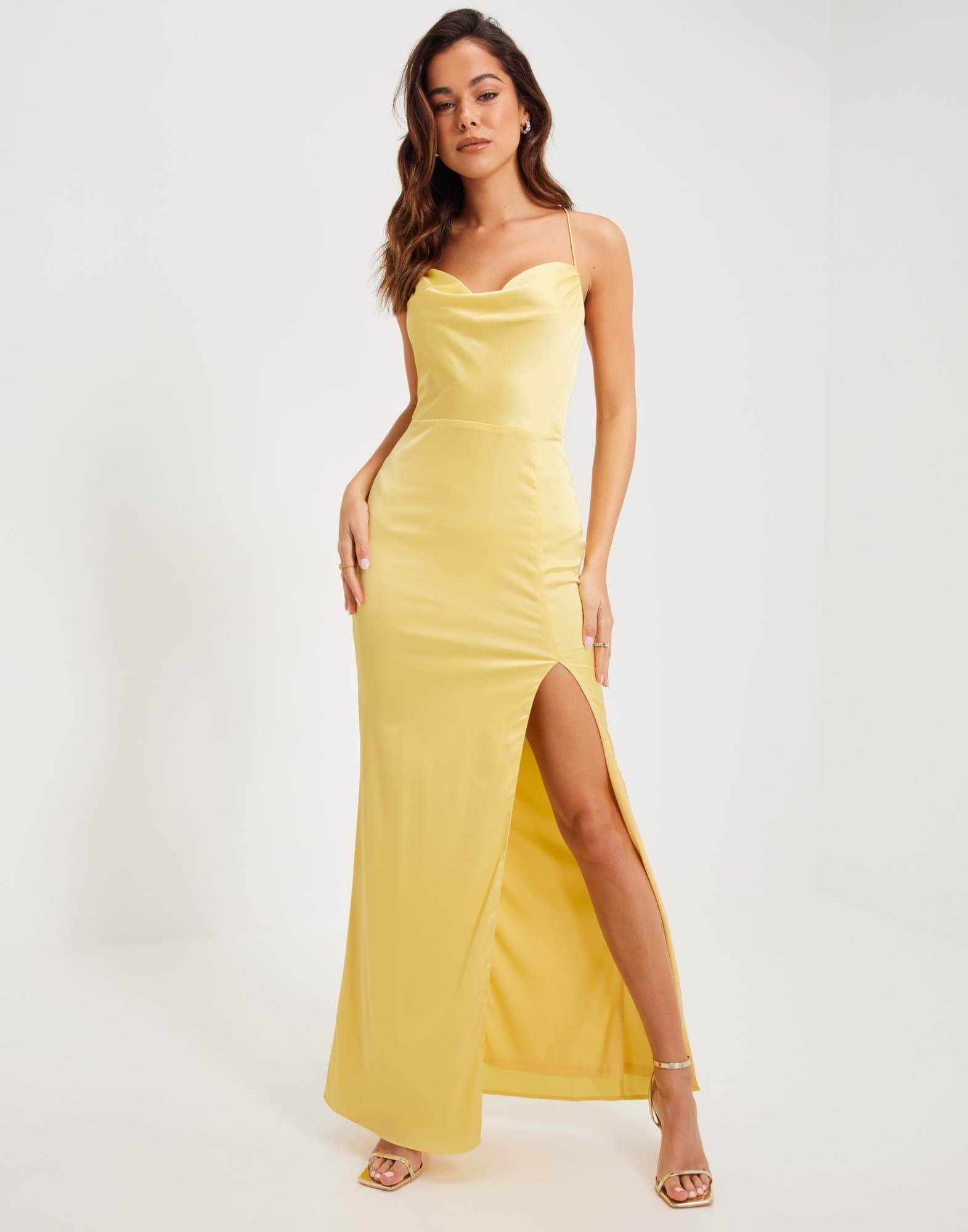 Waterfall Slit Gown