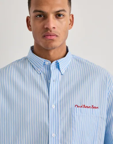 Que Sera Sera Steve Stripe Shirt LS Randiga skjortor herr – bild 3
