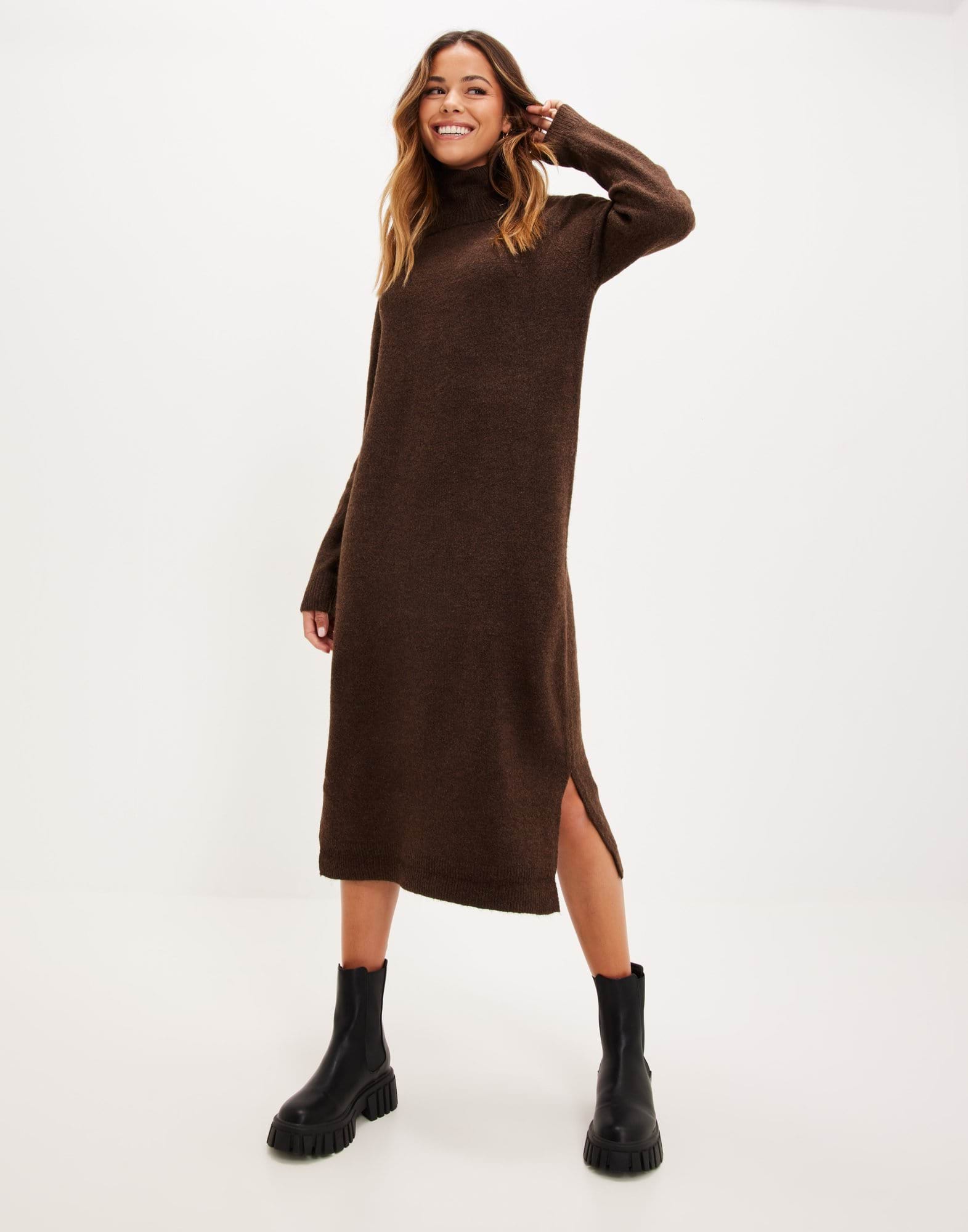 PCJULIANA LS ROLLNECK KNIT DRESS NO