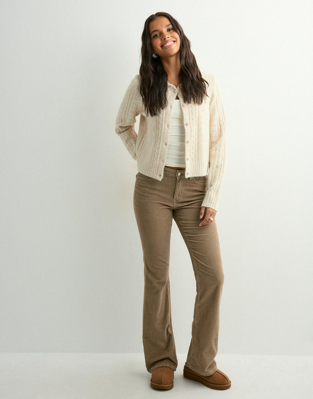 VERO MODA Maat 33/32 - VMFLASH MR FLARED CORDUROY PANTS NOOS Dames Leggings S