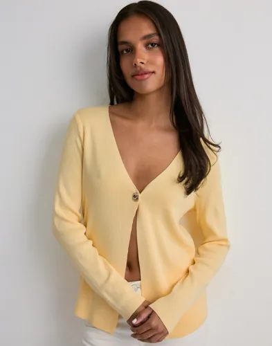 Vero Moda - Gul - Vmhailey Ls Knit Cardigan Jrs Exp