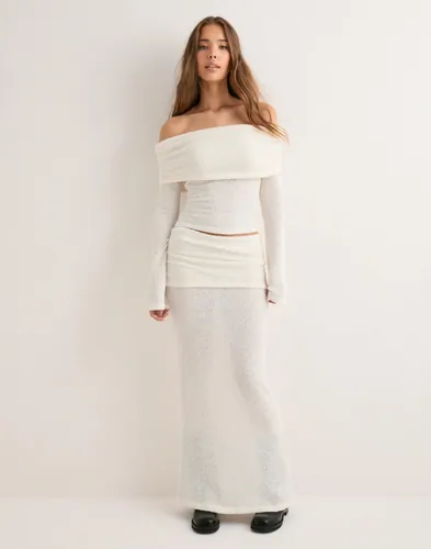 Nelly - Hvid - Luxe Texture Maxi Skirt