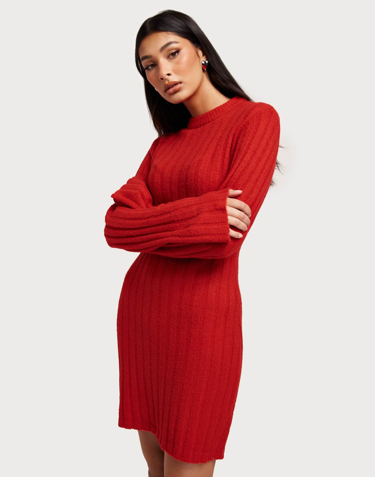 Short Rib Knit Dress