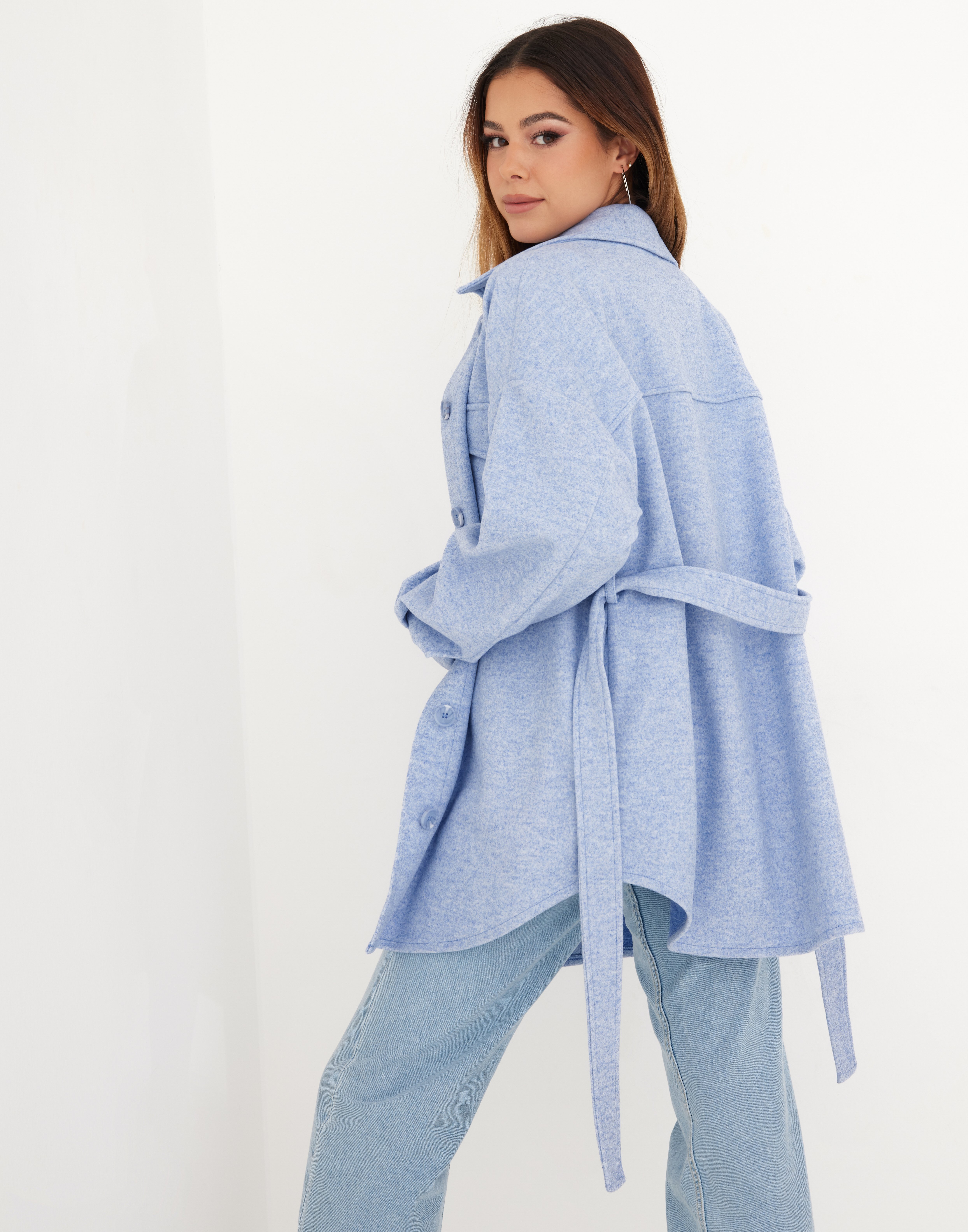 Buy Nelly My Dearest Shacket Light Blue