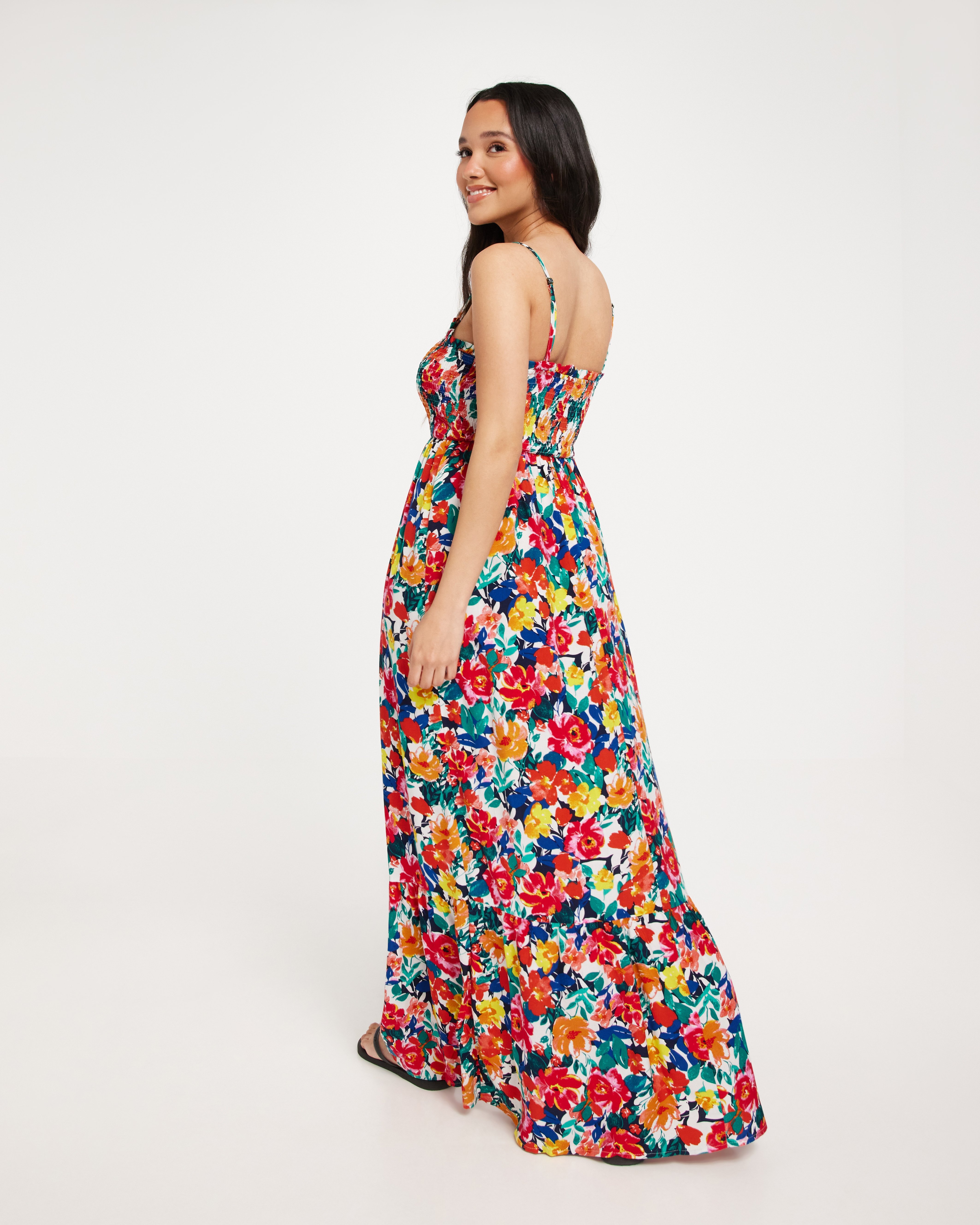 Geo Print Crinkle Smock Dress | Bonmarché