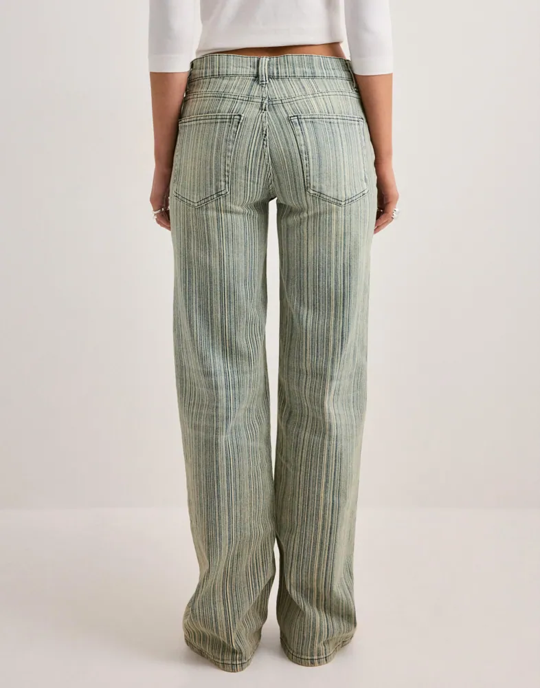 Low Waist Loose Striped Jeans