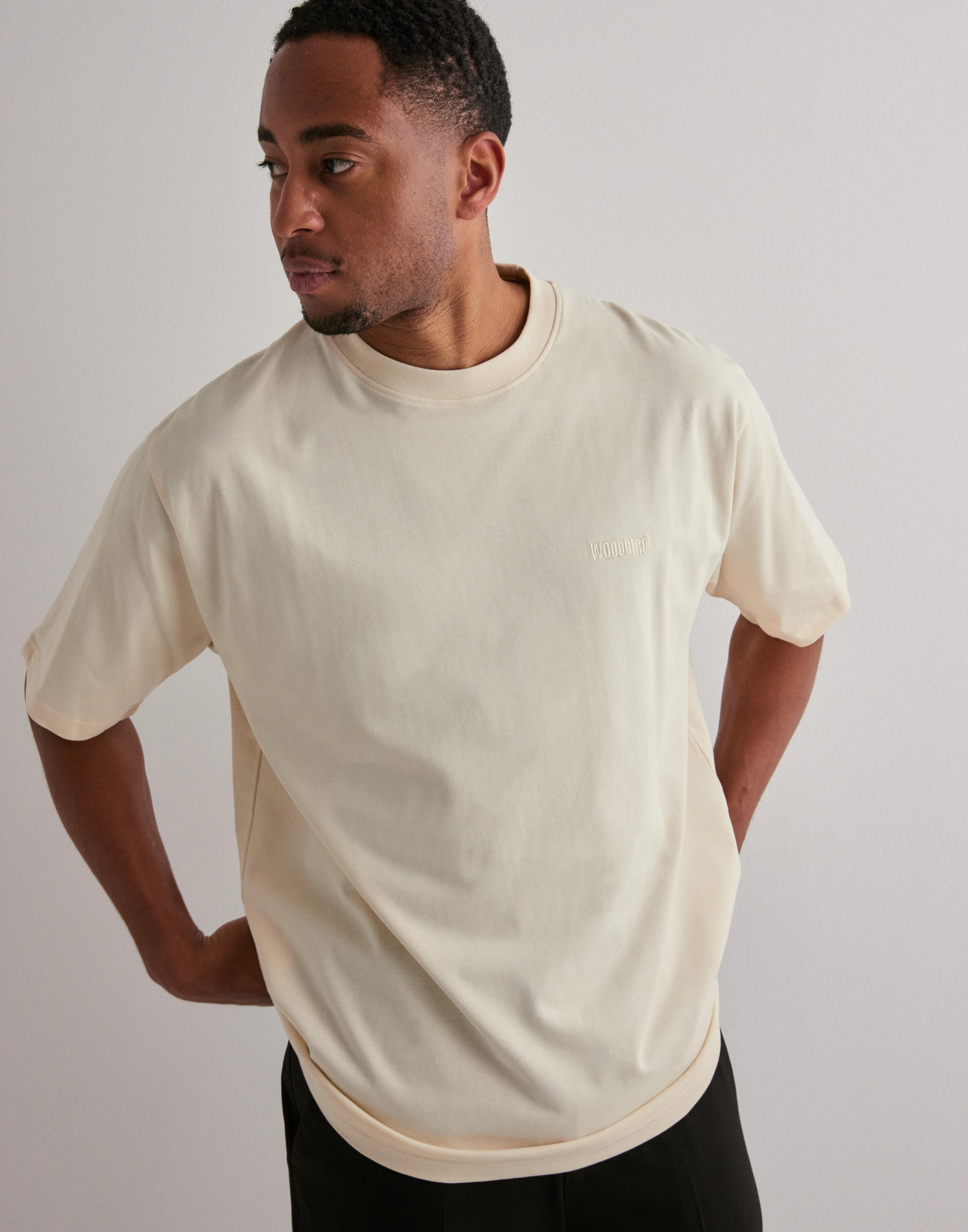 Woodbird WBBaine Base Tee Oversized t-shirts Beige