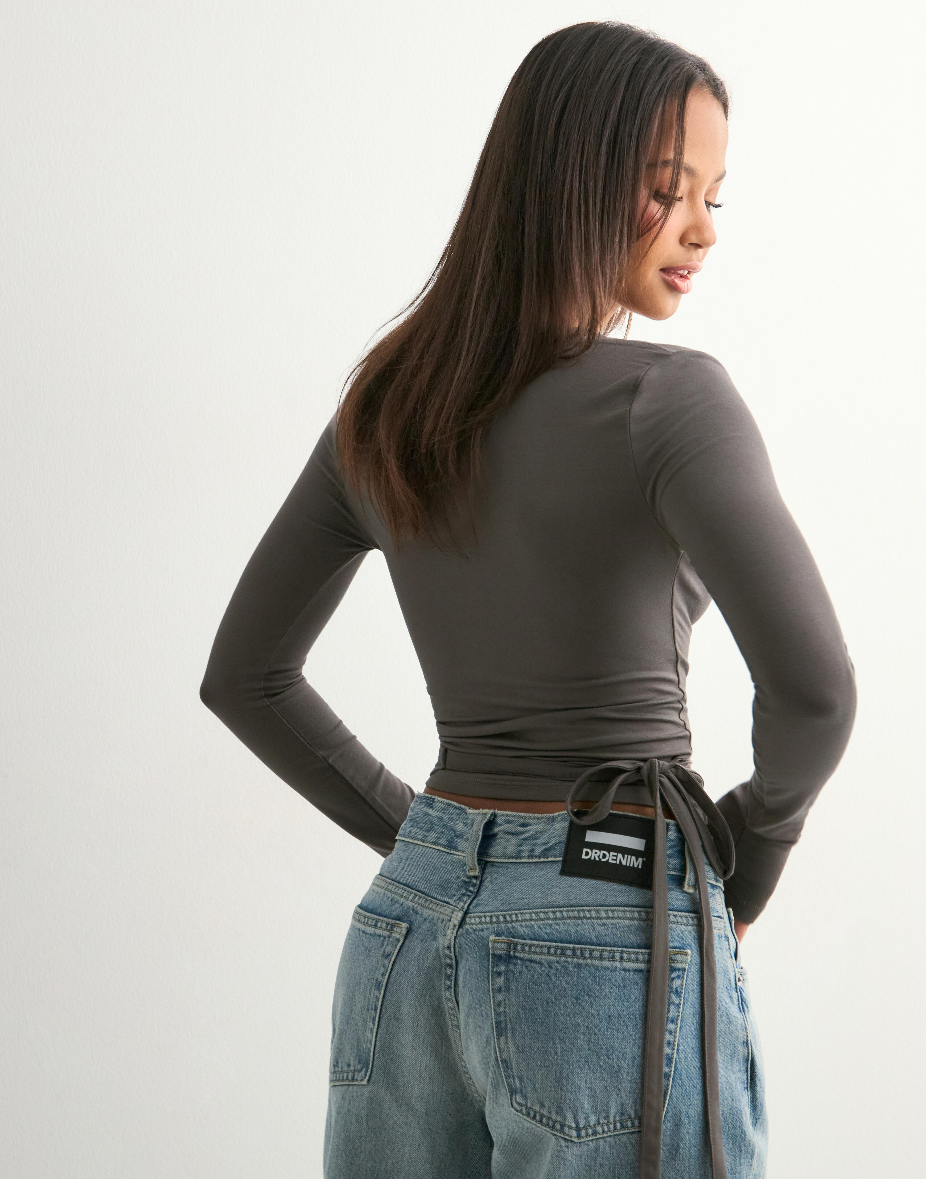 Buy Nelly Tie Wrap Soft Top - Taupe | Nelly.com