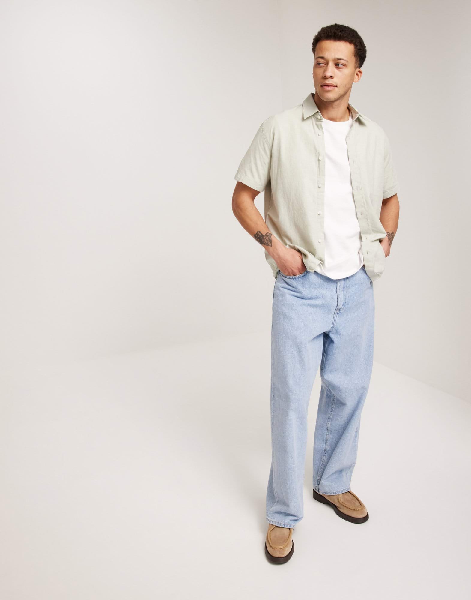 SLHREGNEW-LINEN SHIRT SS CLASSIC