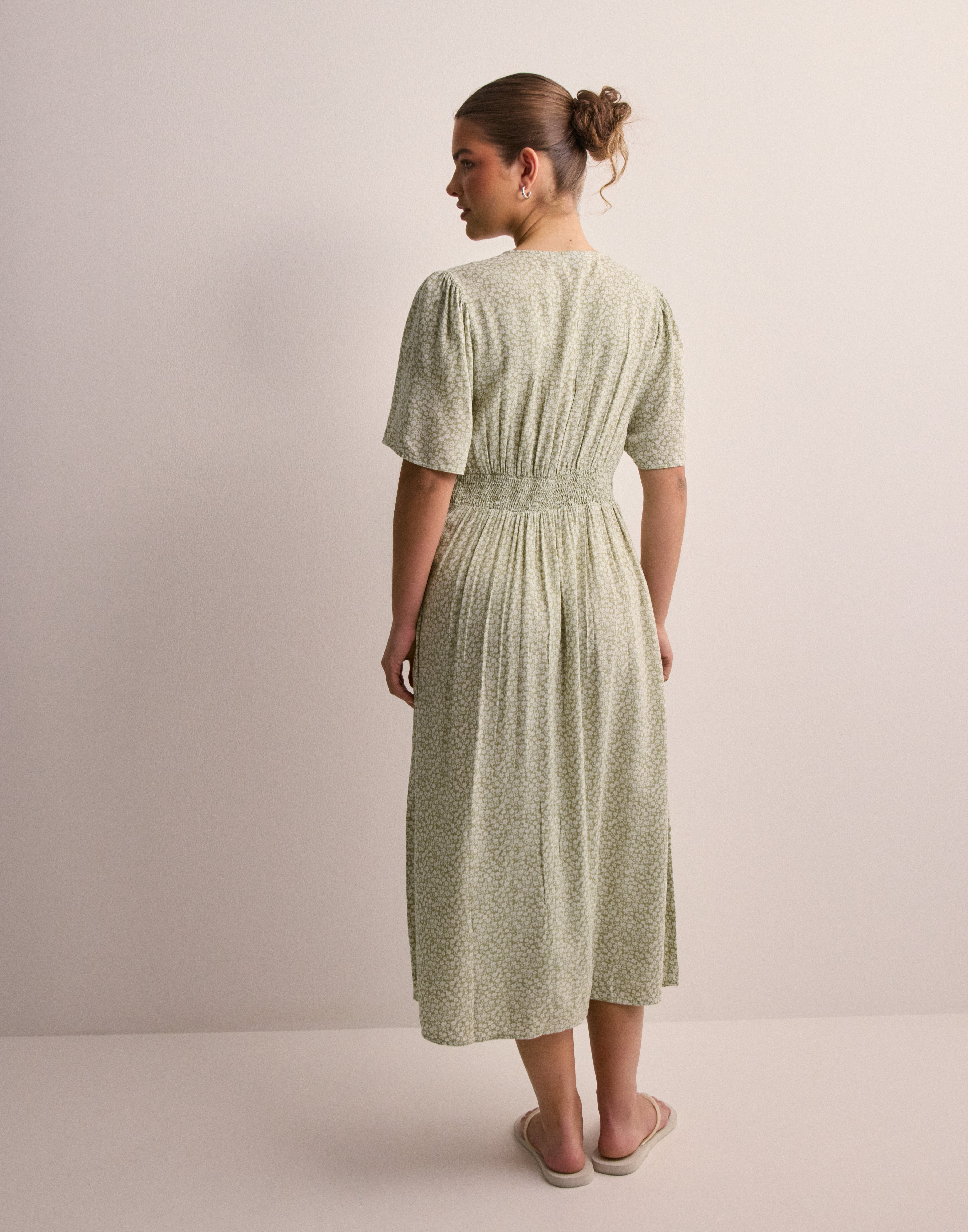 Pieces Dames Pcellen Ls V-hals Gebreide Jurk Noos Bc, Mocha Bisque, XL