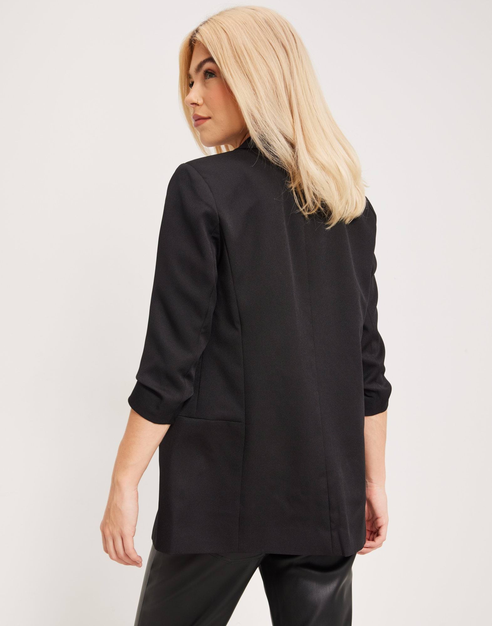 ONLSIESTA 3/4 OPEN LINEN BL BLAZER TLR main image 1