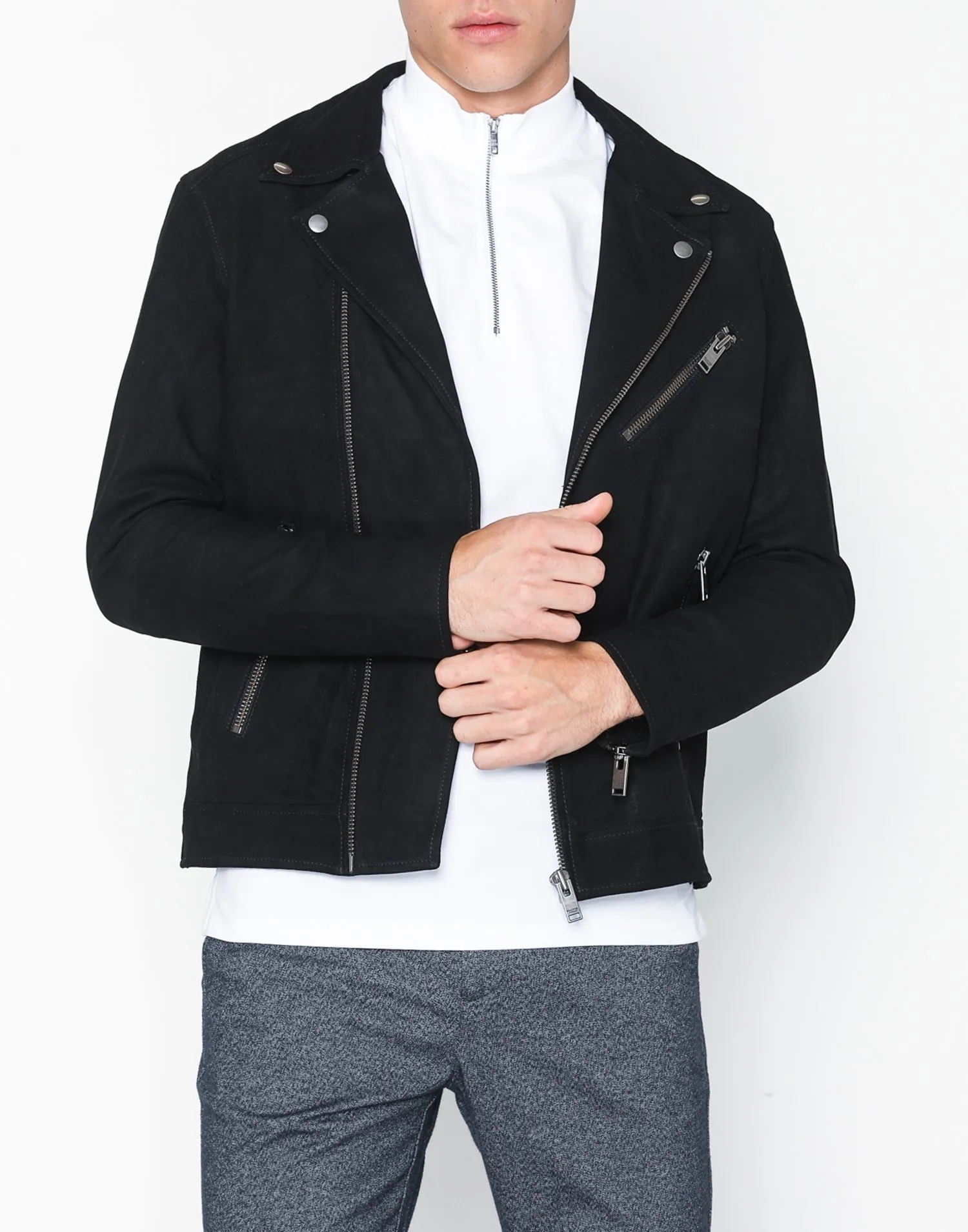 SLH B-02 BIKER SUEDE JKT W