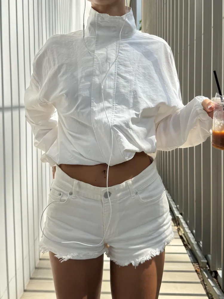 Colored Fringe Jeans Shorts