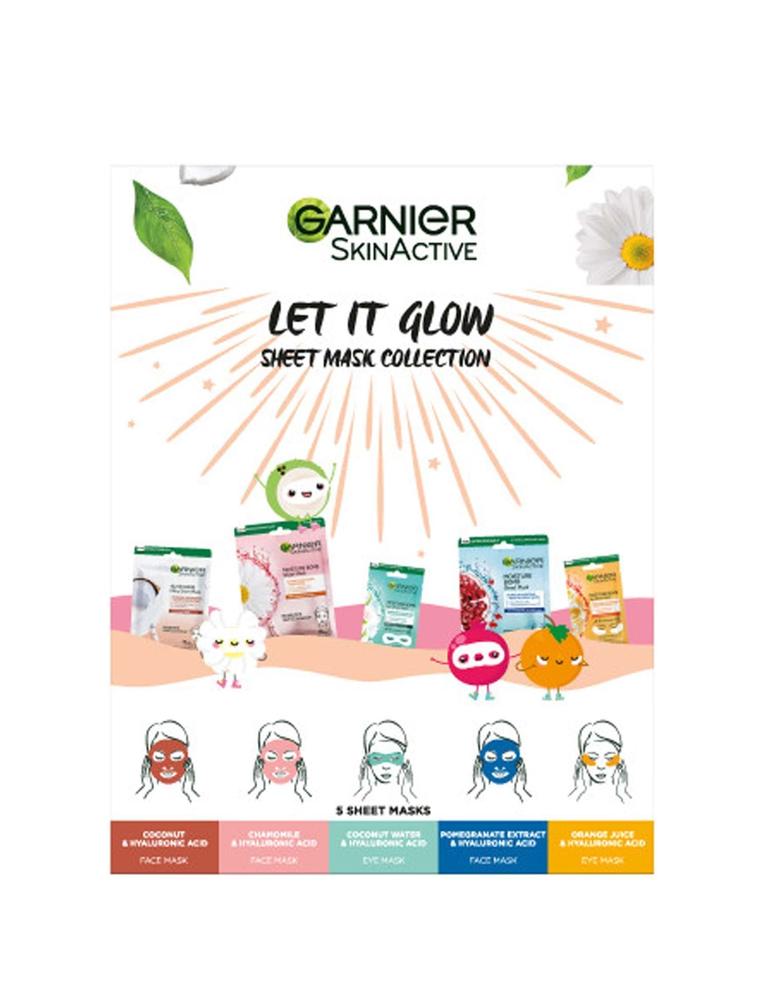Garnier SkinActive Let It Glow Sheet Mask Collection