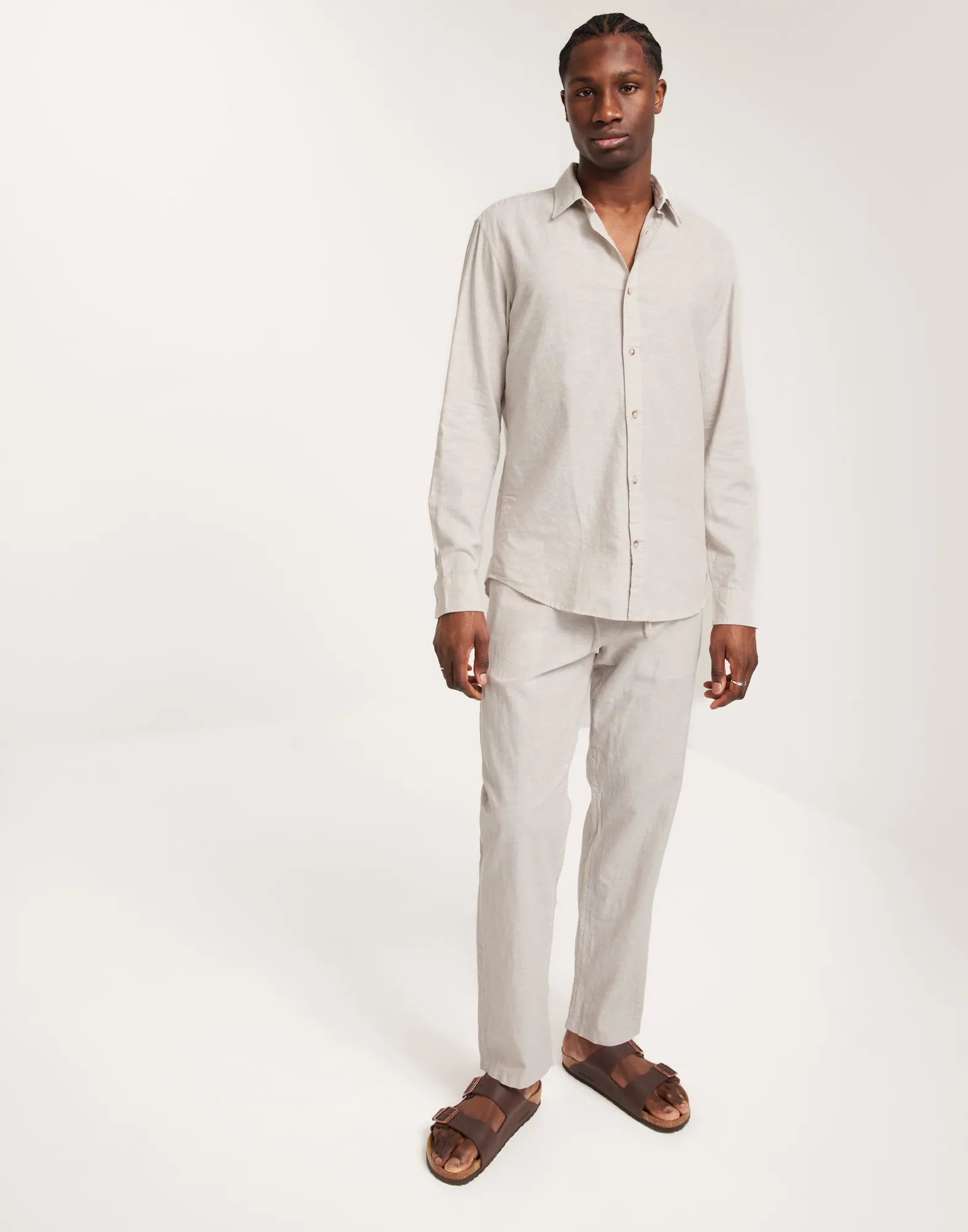 JJESUMMER LINEN BLEND SHIRT LS SN