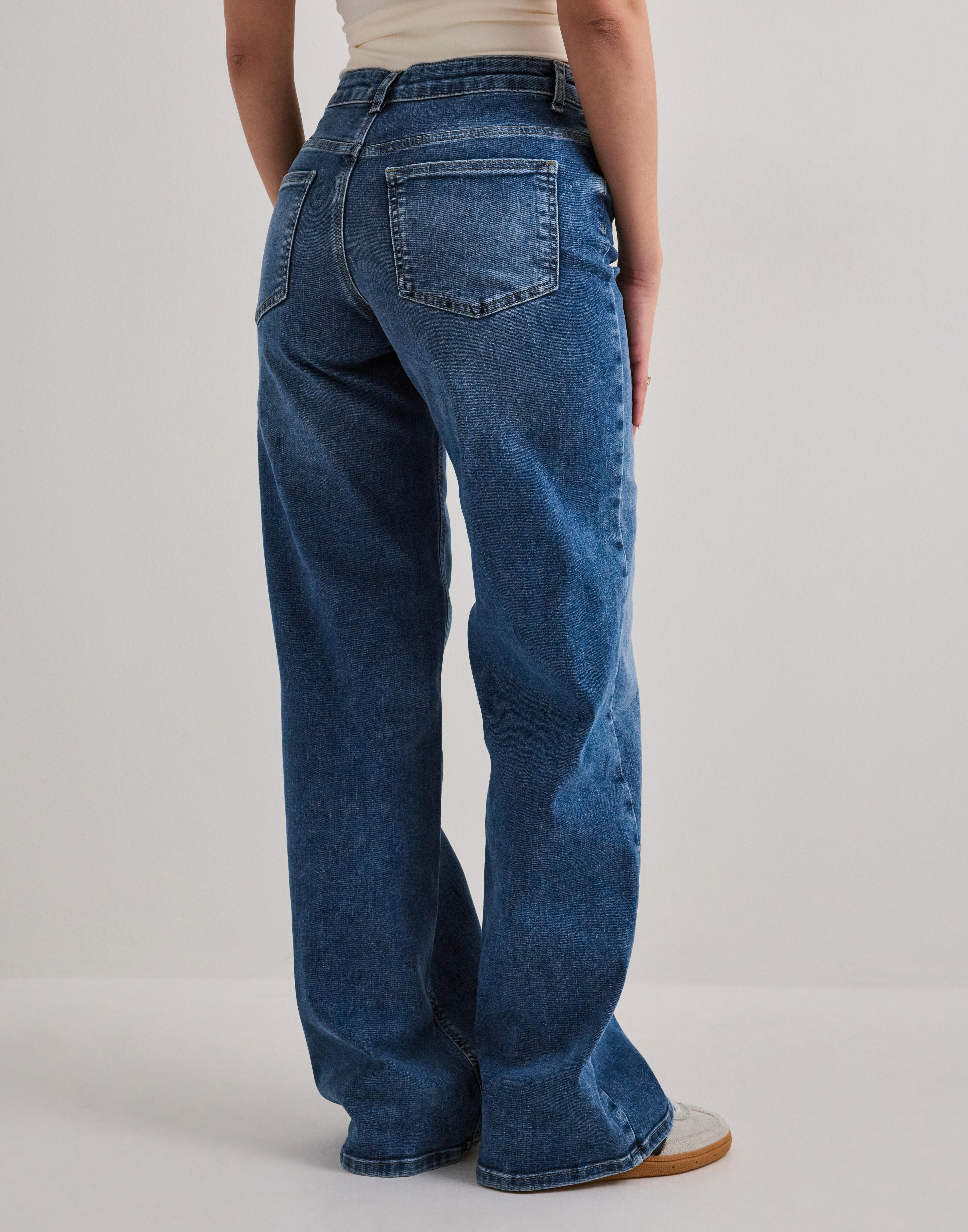 ONLY ONLMADISON Blush HW Wide DNM CRO372 NOOS voor dames, blauw (medium blue denim), L / 30L