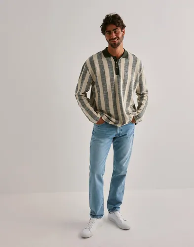 LES DEUX Bowie Jacquard Jersey LS Polo Långärmad piké pikéer herr – bild 2