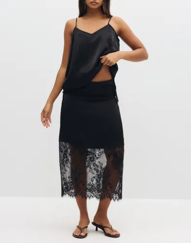 VERO MODA Vmollie Lace Hw 7/8 Skirt Wvn midikjolar dam – bild 3