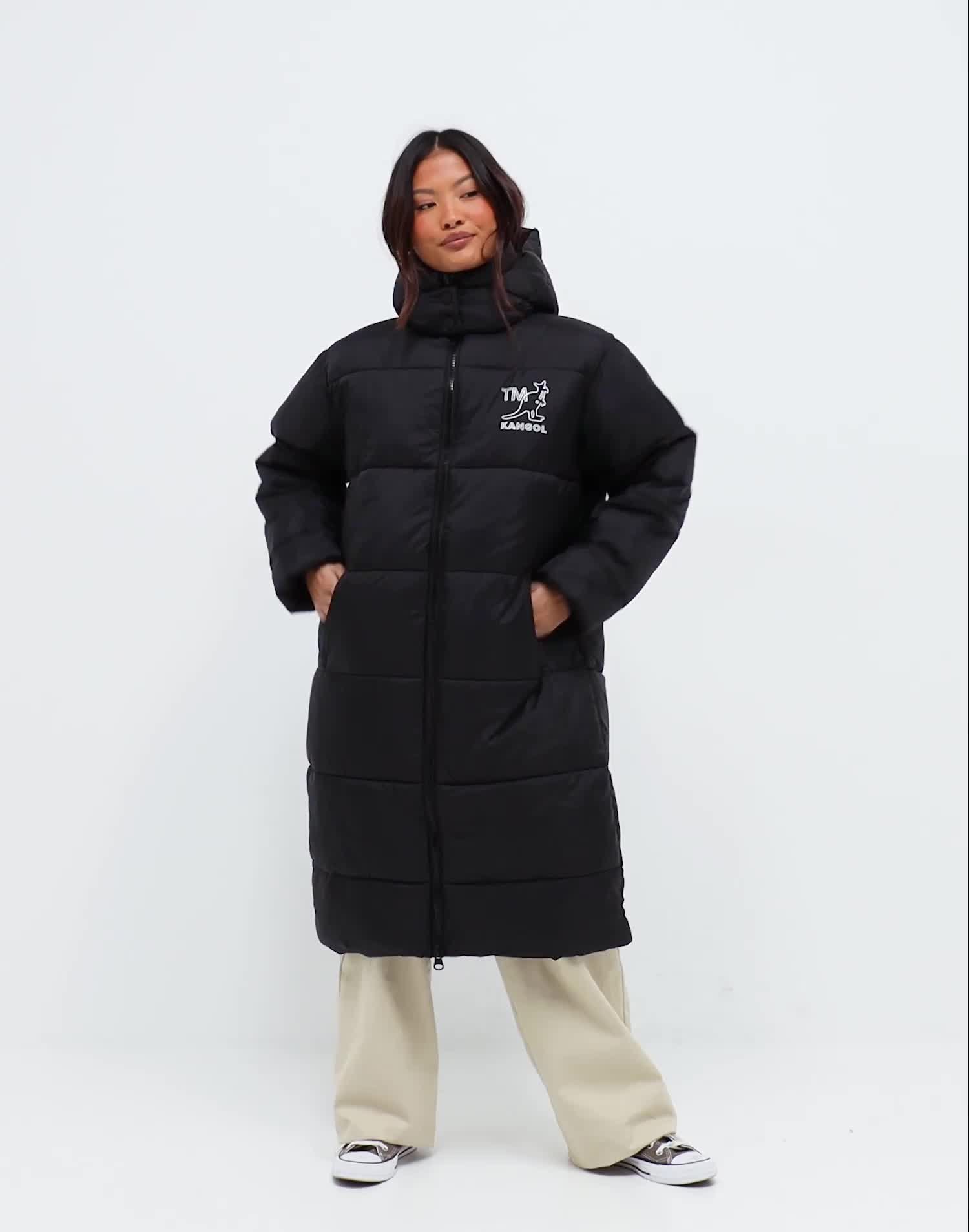 Buy Kangol KG KENNSINGTON LONG PUFFER Black Nelly