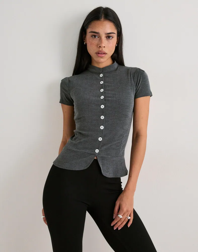 Collar Button Top