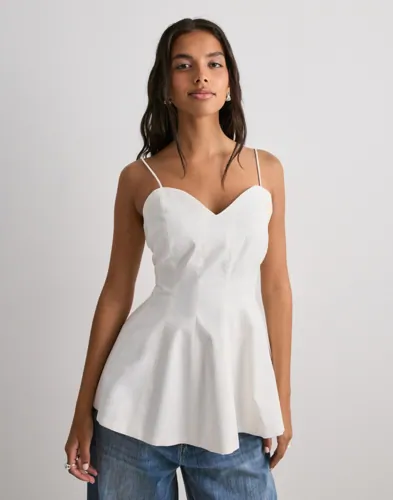 Vero Moda - Hvid - Vmsine Sl Cotton Top