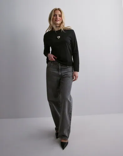 Selected Femme - Sort - Slfessential Ls Boxy Tee Noos