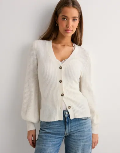 Nelly - Hvid - Shaped Knit Cardigan