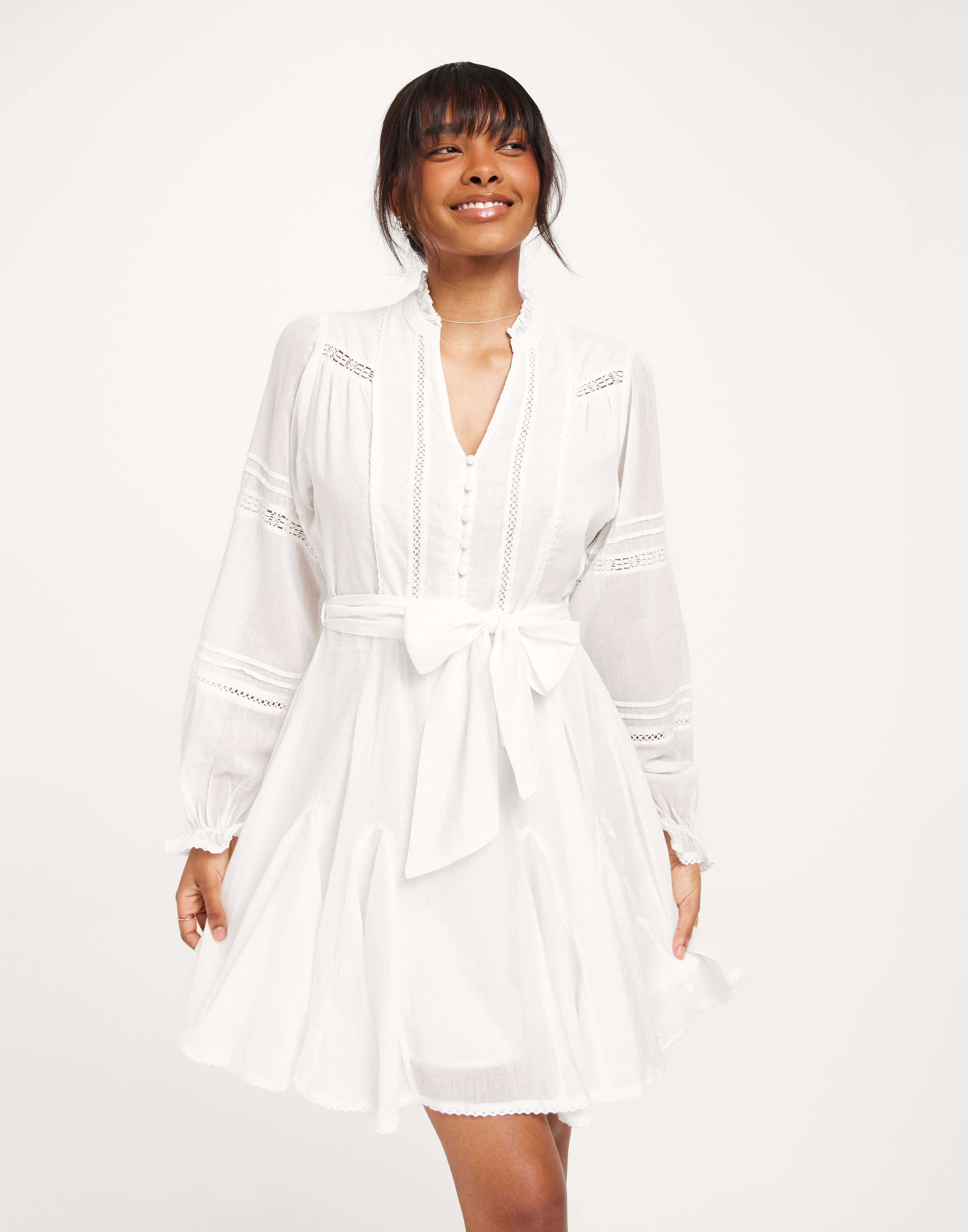 Neve Dress in Vintage Satin - Nori