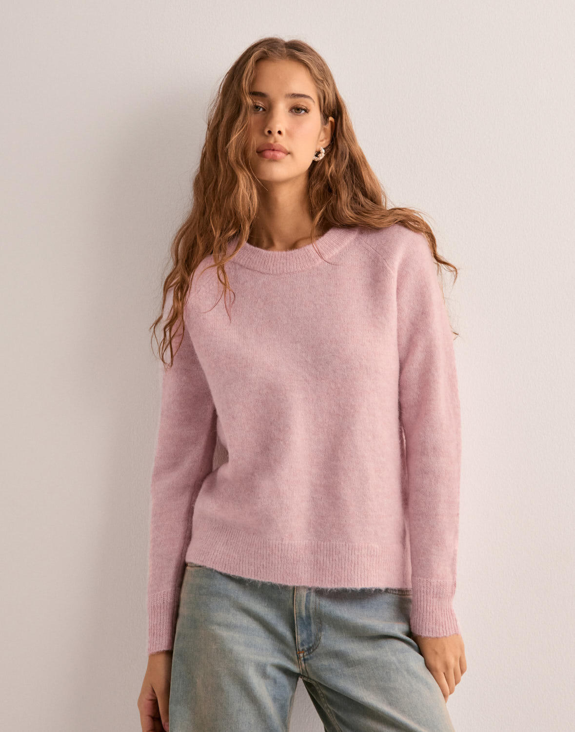 manof MOON SLASH NECK SWEAT ベージュ MOON SLASH NECK SWEAT｜TOPS(トップス)｜MANOF OFFICIAL ONLINE