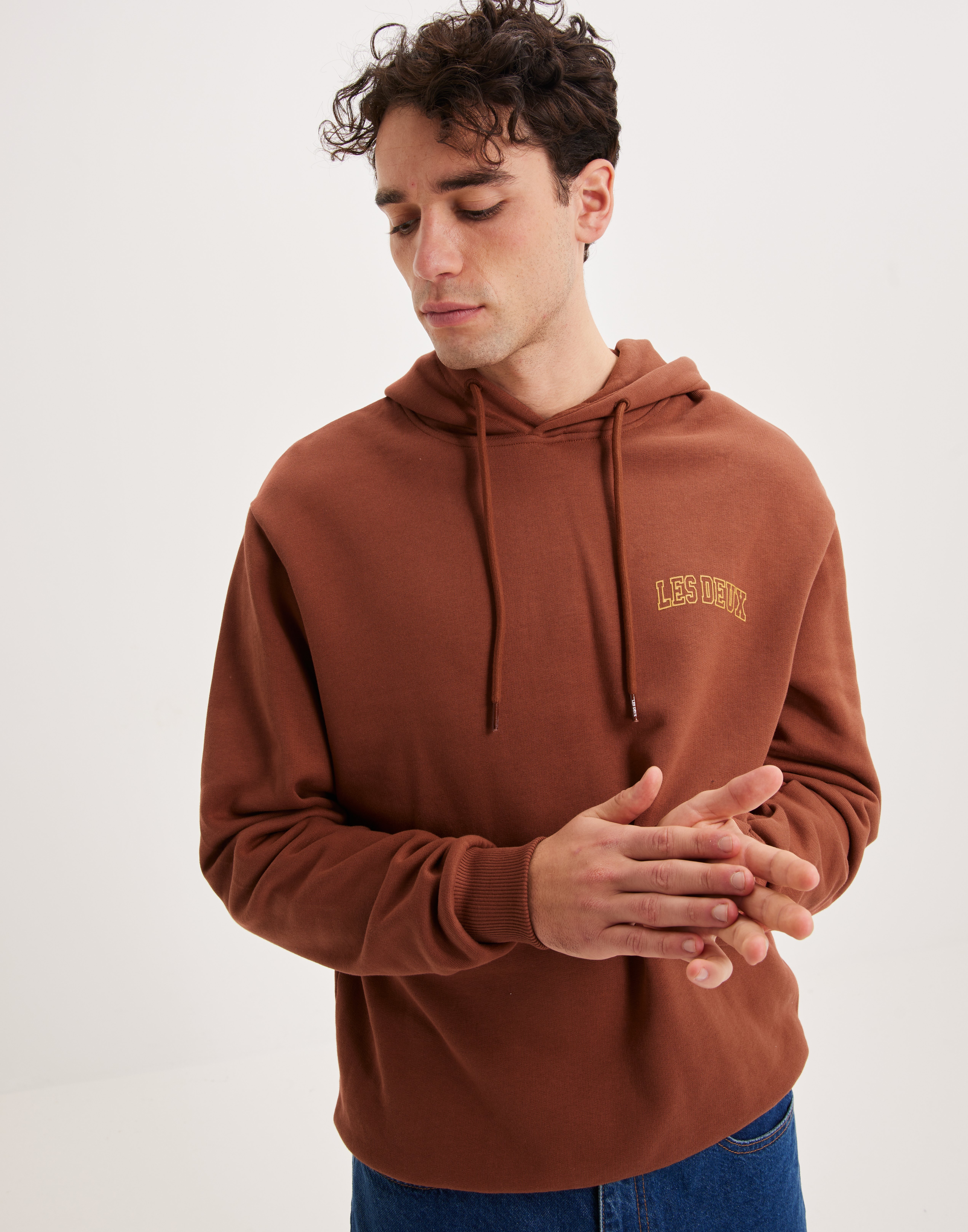 Buy Les Deux Blake Hoodie Inca Gold NLYMAN