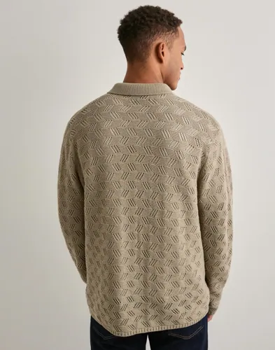 LES DEUX Eloi Knit Shirt Stickade tröjor långärmade t-shirts herr – bild 3