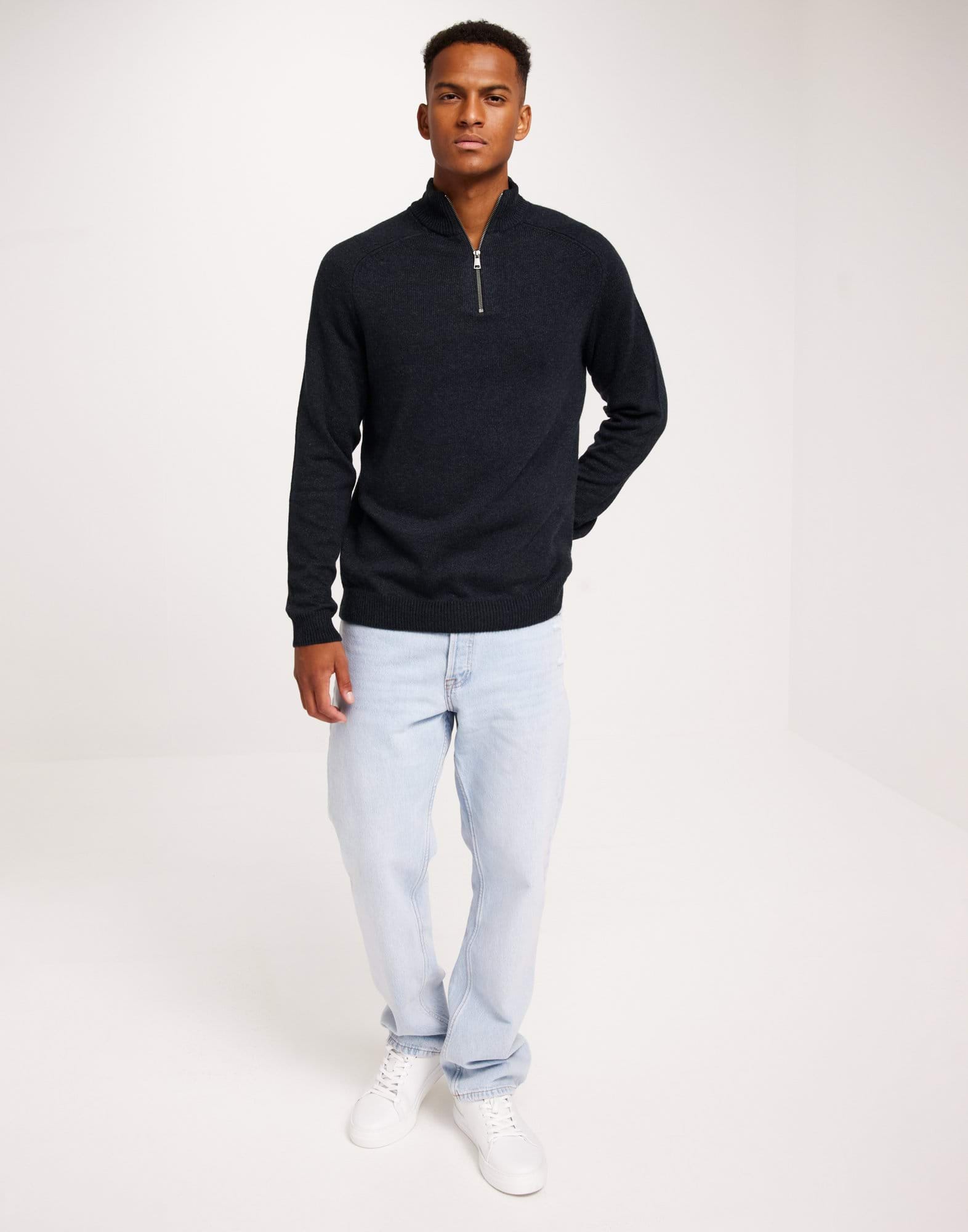 ONSEDWARD REG 7 WOOL HALF ZIP KNIT