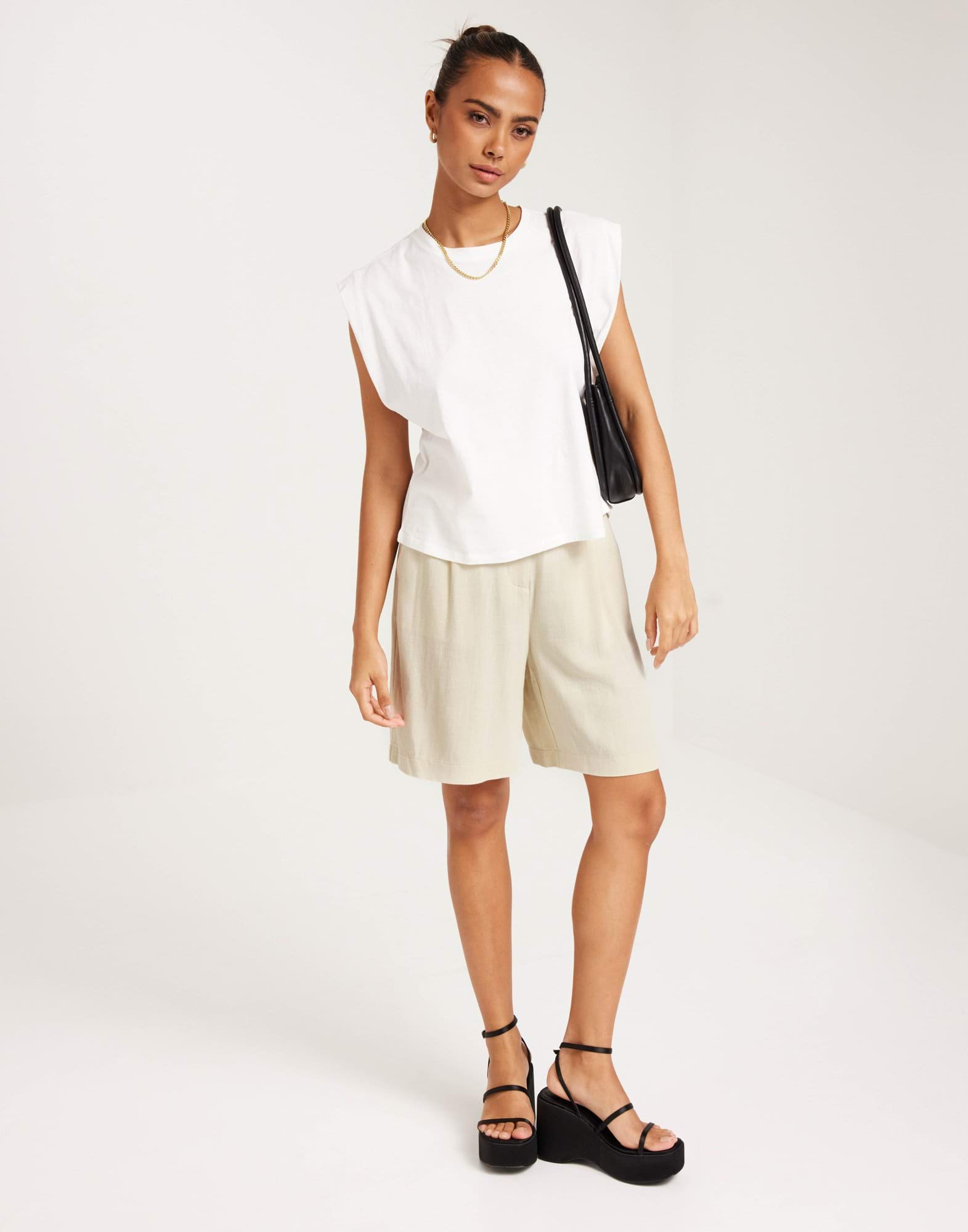 PCVINSTY HW LINEN BERMUDA SHORTS