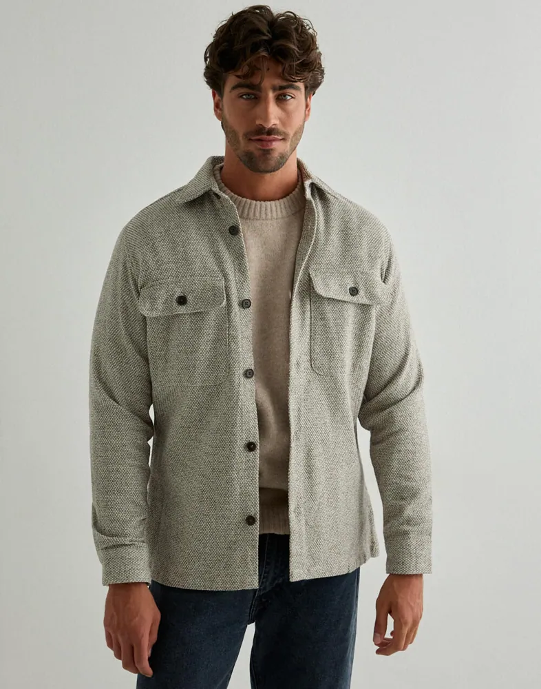 JACK & JONES Jprrayle Melange Solid L/S Overshir Overshirts skjortor & blusar herr – bild 2