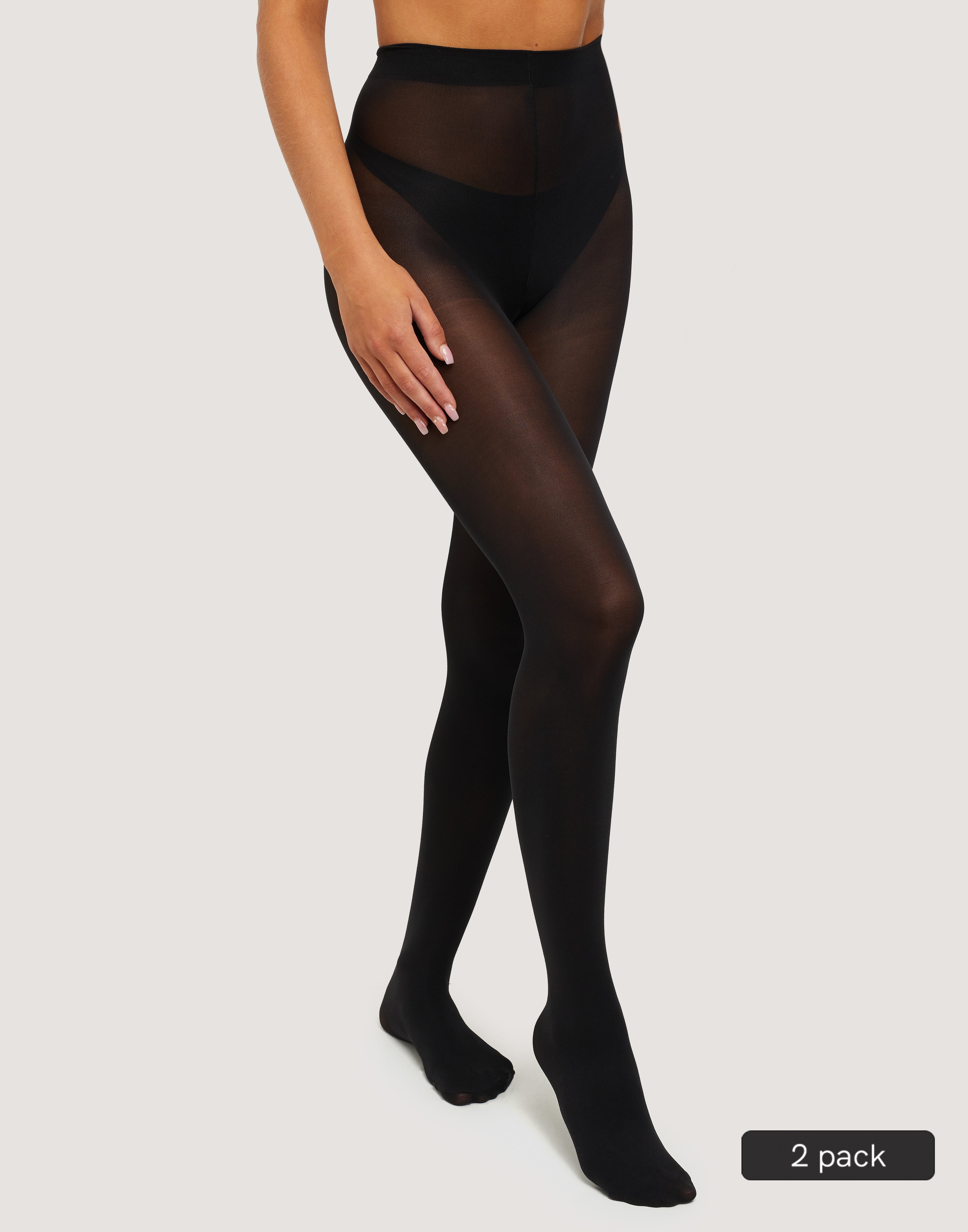 Pieces - Svart - Pcnew Nikoline 40 Den 2 Pack Tights