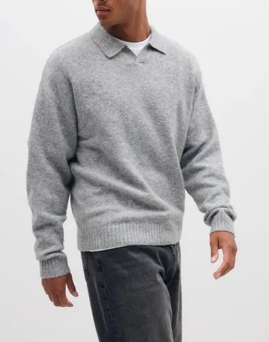 JACK & JONES Jjesoho Ollie Knit Split Neck Sn Långärmad piké pikéer herr – bild 3