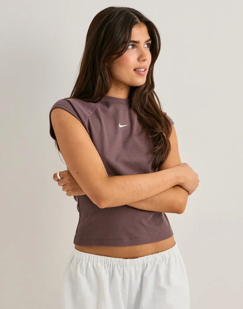W Nsw Chill Knit Rib Ss Top