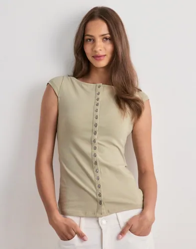 Nelly Front Button Tee t-shirts dam – bild 2